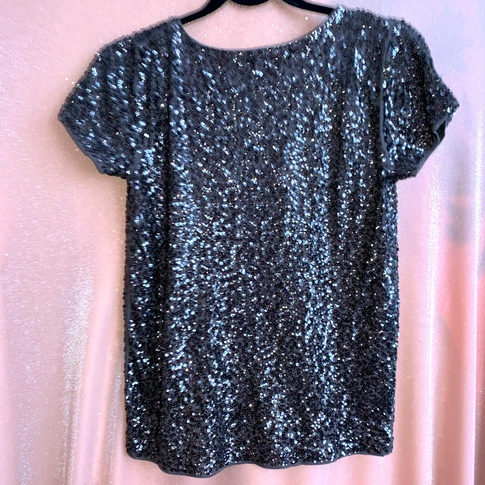 J Crew Sequin T-Shirt, Glamour Top